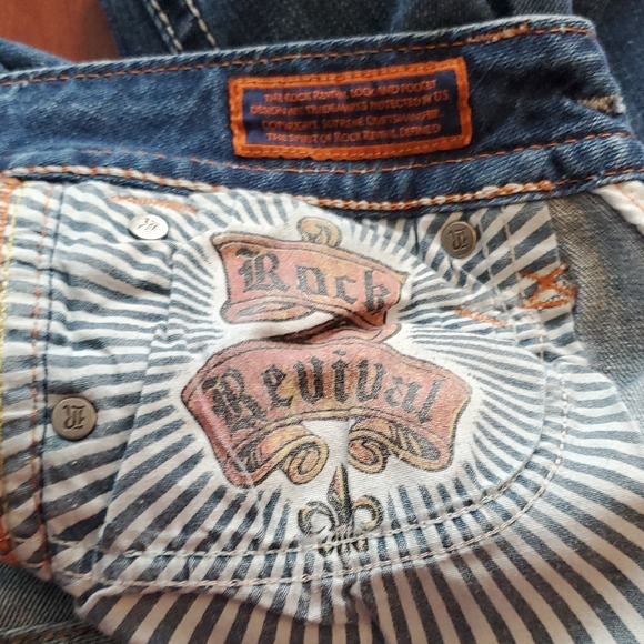 Rock Revival Women's Dark Blue Boot Cut Jeans Size 28x30 - Picture 6 of 15